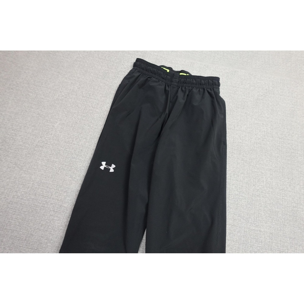 Under Armour HeatGear Track Pants Mens Small Black Ventilated Zip Pocket Running